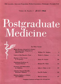 Cover image for Postgraduate Medicine, Volume 36, Issue 1, 1964