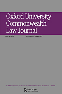 Cover image for Oxford University Commonwealth Law Journal, Volume 15, Issue 1, 2015