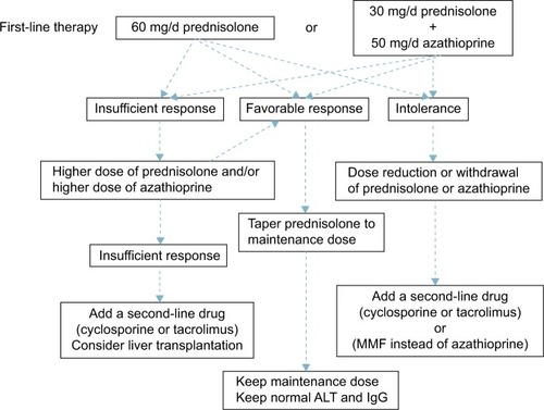 Figure 2 Current treatment strategy for adult autoimmune hepatitis.