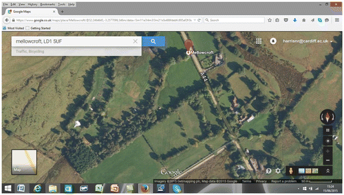 Figure 2 Screen image of Google Street View as it would appear on a desktop. The image is a detailed one and would identify the presence of street signage, window security shutters and other physical features in the built environment. The example is from a typical street on the fringe of a commercial centre of a town. Source: Google Maps, visited 15 June 2015.