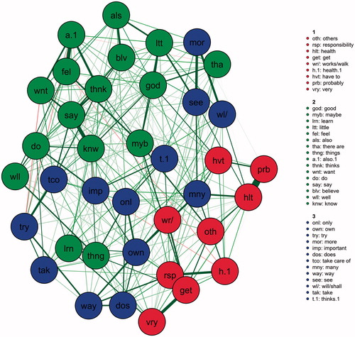 Figure 5. Structure of the document term matrix estimated via EGA.