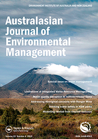 Cover image for Australasian Journal of Environmental Management, Volume 22, Issue 4, 2015