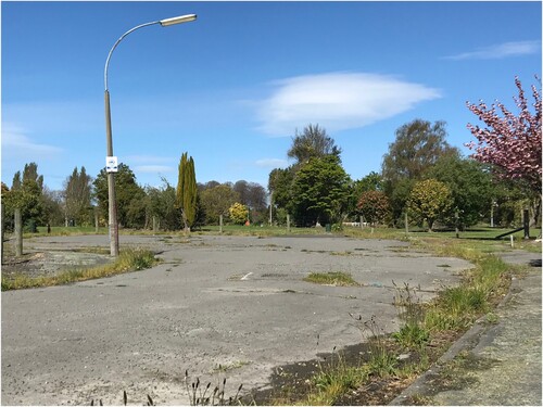 Figure 3. Abandoned red zoned street in Avonside, October 2018. Photograph: Eric Pawson.