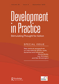 Cover image for Development in Practice, Volume 30, Issue 6, 2020