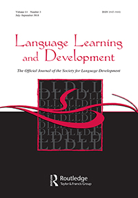 Cover image for Language Learning and Development, Volume 14, Issue 3, 2018