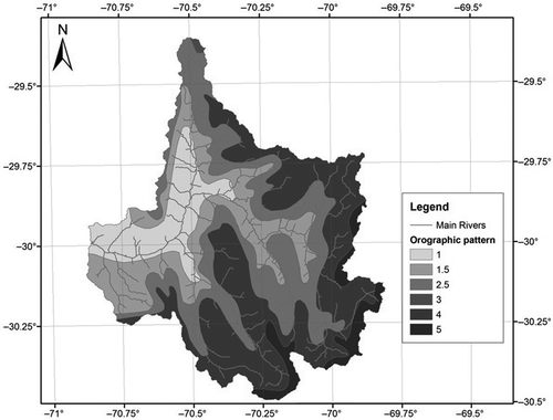 Fig. 3 Annual maximum daily precipitation. Ratio between the average annual precipitation given by DGA (Citation1987) and the one registered at the Rivadavia station.