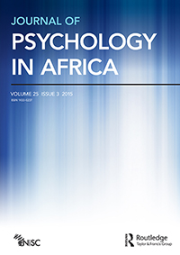 Cover image for Journal of Psychology in Africa, Volume 25, Issue 3, 2015