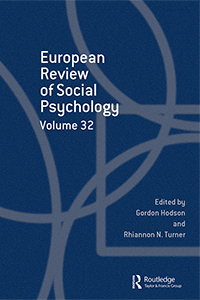 Cover image for European Review of Social Psychology, Volume 32, Issue 2, 2021