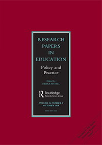 Cover image for Research Papers in Education, Volume 34, Issue 5, 2019