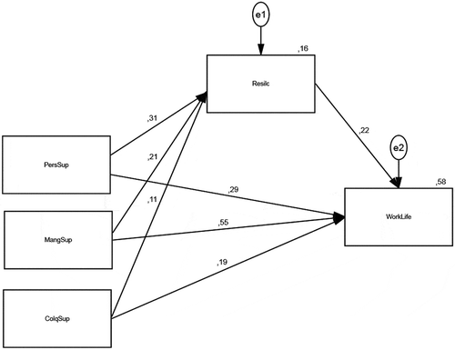 Figure 2. Structural equation model