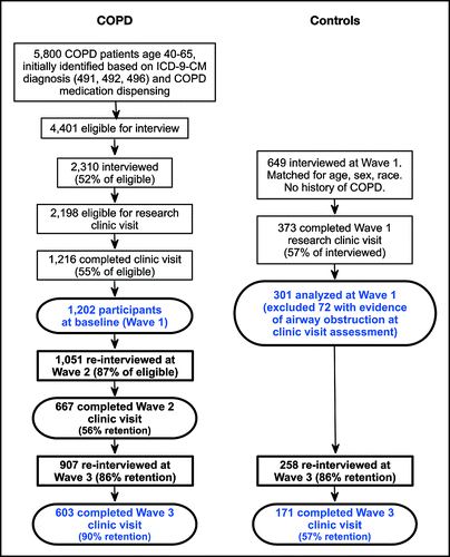 Figure 1. Study recruitment and follow up, waves 1–3.