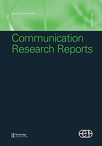 Cover image for Communication Research Reports, Volume 39, Issue 5, 2022