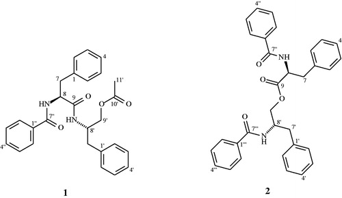 Figure 1. Peptides from C. mollis and C. macrophyllum.