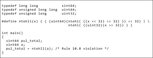 Figure 13. Example of a single statement violating multiple rules.