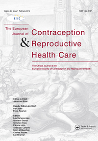 Cover image for The European Journal of Contraception & Reproductive Health Care, Volume 24, Issue 1, 2019