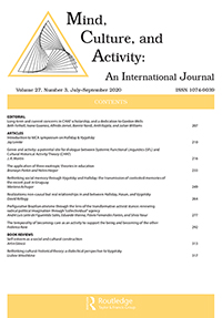 Cover image for Mind, Culture, and Activity, Volume 27, Issue 3, 2020