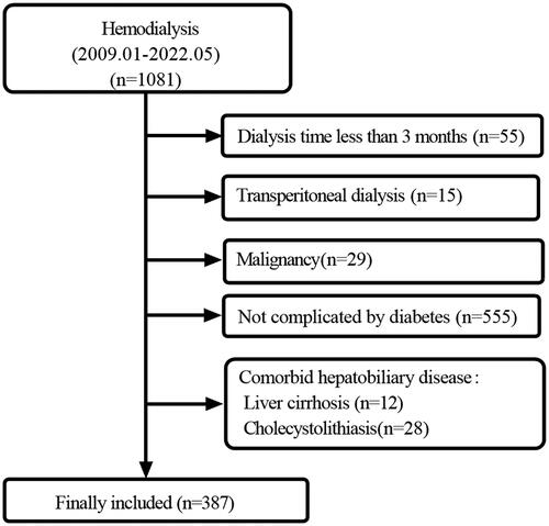 Figure 1. Flowchart of the patients included in this study.