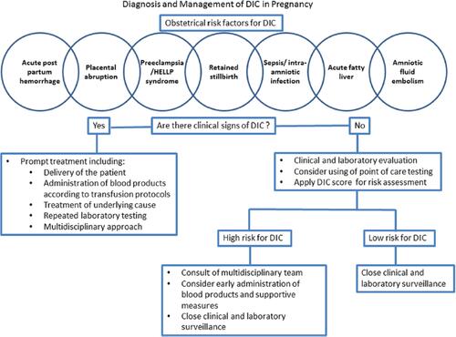 Figure 8 Principles of Diagnosis and management of DIC in pregnancy.