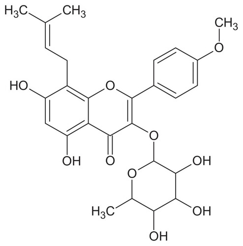 Figure 1 Chemical structure of baohuoside I.