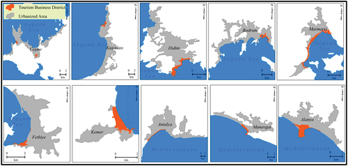 Fig. 1 Forms and locations of Turkish TBDs.