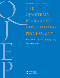 Cover image for The Quarterly Journal of Experimental Psychology, Volume 68, Issue 1, 2015