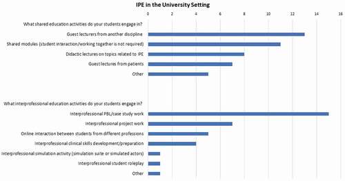 Figure 1. IPE in the University setting.