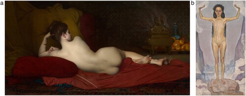 Figure 9. CLIP’s “Nude” and “Naked” – Jules Joseph Lefebvre’s Odalisque (1874) and Ferdinand Hodler’s Day (Truth) (1896/1898).