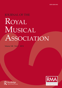 Cover image for Journal of the Royal Musical Association, Volume 140, Issue 1, 2015