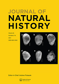 Cover image for Journal of Natural History, Volume 55, Issue 7-8, 2021
