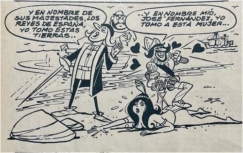 Figure 1. Cartoon by Pedro Seguí; text by R. Lavalle. Rico Tipo, 7 October 1970.(Source: Biblioteca Nacional Mariano Moreno de la República Argentina).