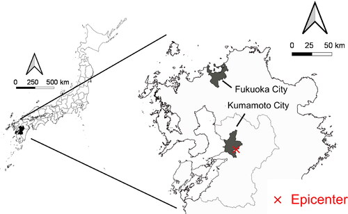 Figure 1. Location of the study area in Japan.