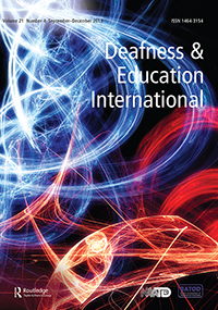 Cover image for Deafness & Education International, Volume 21, Issue 4, 2019