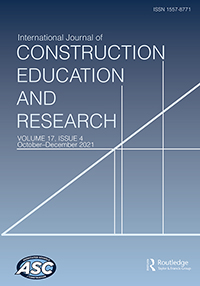 Cover image for International Journal of Construction Education and Research, Volume 17, Issue 4, 2021