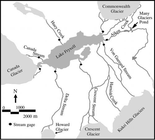 FIGURE 1.  Map of the Lake Fryxell basin