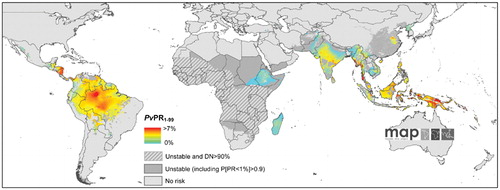 Figure 1. Global distribution of endemic Plasmodium vivax (from Ref. 1, published under Creative Commons License).