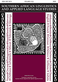 Cover image for Southern African Linguistics and Applied Language Studies, Volume 41, Issue 2, 2023