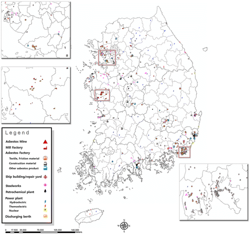 Figure 1 Environmental asbestos sources in Korea.