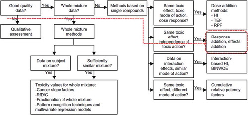 FIGURE 9 Flow chart of risk assessment method for single compound (Teuschler Citation2007).