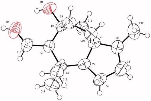 Figure 3. X-ray crystallographic structure of 2.