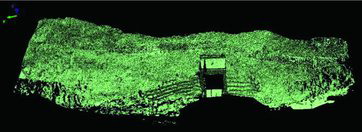 Figure 5. The data sample we tested, extracted from the full mesh obtained by the alignment of the point clouds (2012 survey campaign).