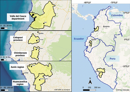 Figure 2. Location of the study sites.