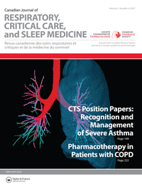 Cover image for Canadian Journal of Respiratory, Critical Care, and Sleep Medicine, Volume 1, Issue 4, 2017
