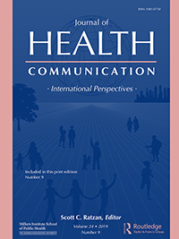 Cover image for Journal of Health Communication, Volume 24, Issue 9, 2019