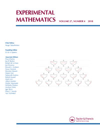 Cover image for Experimental Mathematics, Volume 27, Issue 4, 2018
