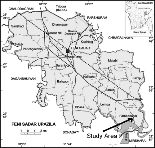 Figure 1. The study area in southeast Bangladesh.