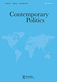 Cover image for Contemporary Politics, Volume 27, Issue 5, 2021