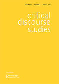 Cover image for Critical Discourse Studies, Volume 12, Issue 3, 2015