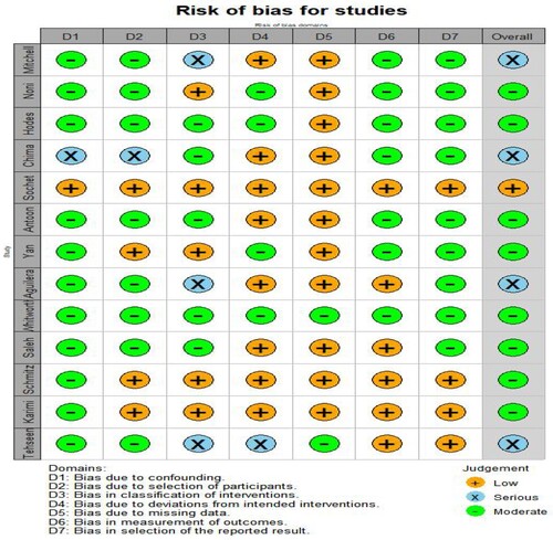 Figure 3. Risk bias traffic light diagram.