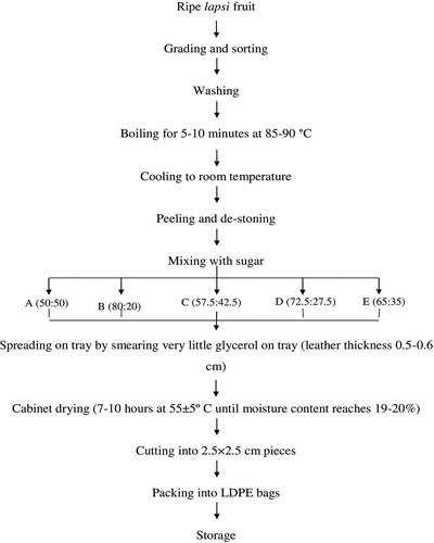 Figure 1. Preparation of lapsi fruit leather.