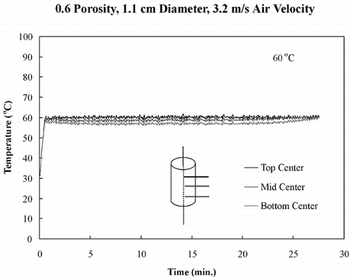 Figure 5. Center temperature profiles.